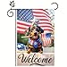 HOMETITUTE 4th of July Independence Day Patriotic Yorkshire Terrier Garden Flag 12x18 Inch Double Sided American Dog Yard Flag, Outdoor Memorial Day Lawn Decorations (Dachshund, 12×18 Garden Flag)