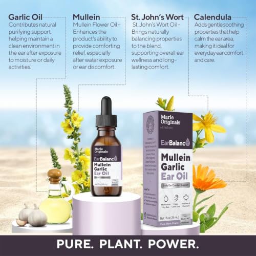 Image of Marie Originals Mullein Garlic Ear Oil Drops for Earwax Care (1 Pack)