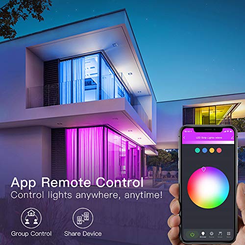 TREATLIFE Smart Led Strip Lights, 16.4ft Color Changing 2.4Ghz WiFi RGB Led Lights TV Backlight, Compatible with Alexa, Google Home for Voice