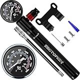 Bike Pump with Gauge, Mini Bike Pump 160 PSI with Pressure Gauge & Ergonomic Grip,...