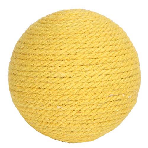 Rascador para gato con bola de sisal Amarillo miniatura 6