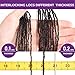 8-12 Inch Sister locks Human Hair Handmade Interlock Locs Curly Tips Sister Loc Real Human Hair Microlocs Extensions Permanent Dreadlock Extensions Natural Soft Looking (0.1cm,10 Inch-10 Strands)