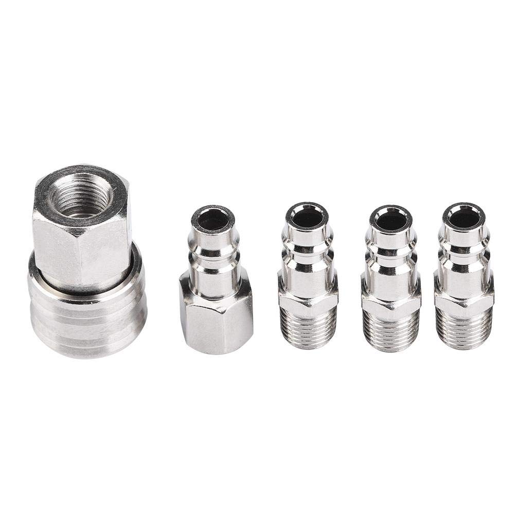 Tubo per aria compressa in gomma, 1/4 pollici, attacco rapido, 15 m 300 PSI Tubo Alta Pressione tubi flessibili durevoli 9,5 mm di diametro con 5 accessori