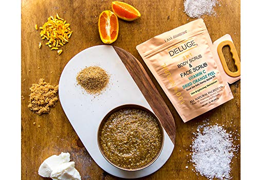 Deluge Vitamin C With Orange Peel Scrub For Cellulite And Stretch Marks, Body Exfoliant And Hydrating Cellulite Treatment With Shea Butter, Coconut Oil And Dead Sea Salt Firms, Tones And Moisturizes Skin (10 Oz) #TOP2