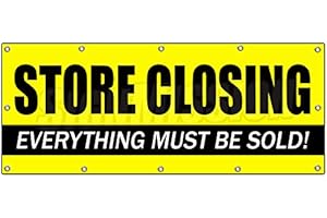 Eye-Catching 48"x120" Store Closing Banner