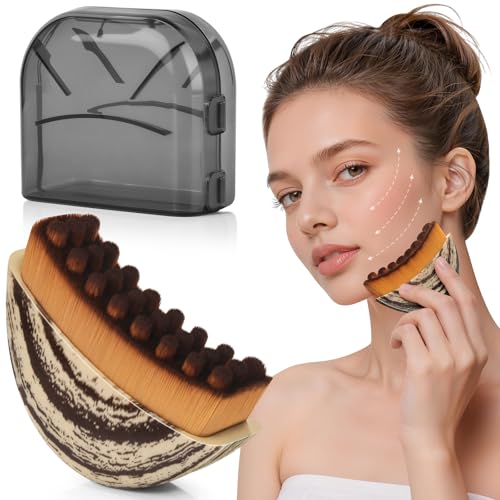 Lymphdrainage Bürste Gesicht - Lymphatische Gesichtsbürste Lymphatic Face Brush Lymph Bürste für Kinn und Jawline Sculpting