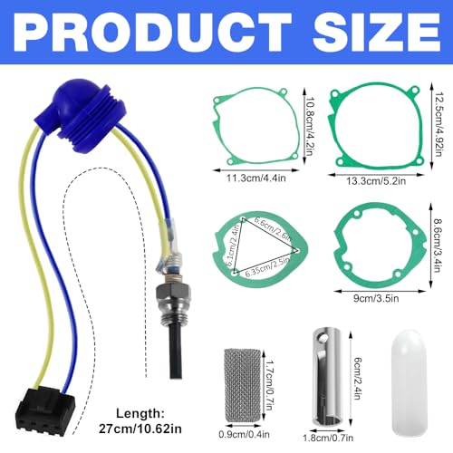 Glühkerze Diesel Standheizung, Afenau 9 Stück 24V 2/5/8KW Standheizung Zubehör, Keramik Pin Glühkerze Kit, Glühkerze Standheizung, Diesel Standheizung Zubehör für Auto LKW Boot Parkheizung