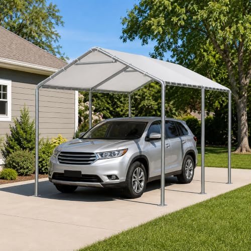 Image of Aoxun 10x15 FT Heavy Duty Carport, Outdoor Portable Garage Shelter