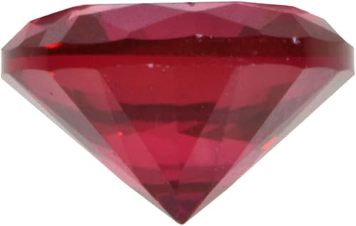 Miniatura 4 de Rubí sintético redondo de 0.276 in sin establecer gema suelta laboratorio corindón, rubí