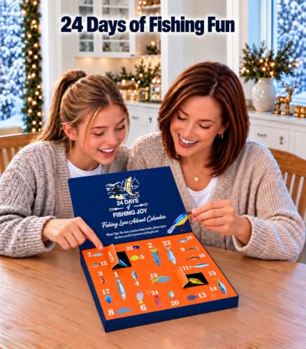 Image of Fishing Advent Calendar 2026, 24-Day Christmas Fishing Lure Gift for Men