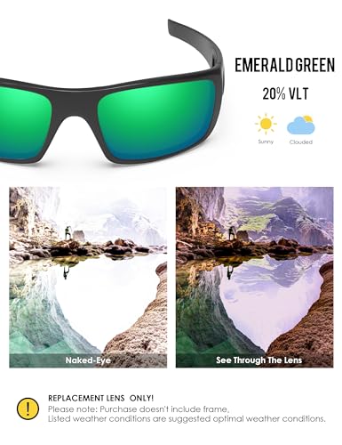 Image of BLAZERBUCK Anti-salt Polarized Replacement Lenses for Oakley Crankshaft OO9239 Sunglass