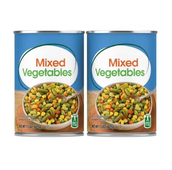 Mixed Vegetables, 15 oz can (Pack of 2)