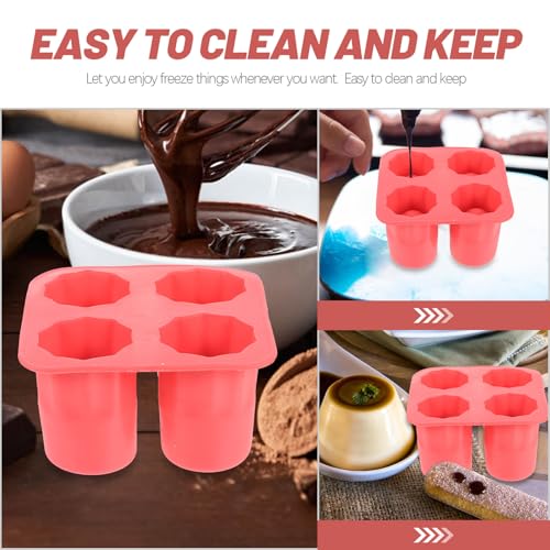 Molde de cubitos de hielo de silicona rojo SHINEOFI miniatura 3
