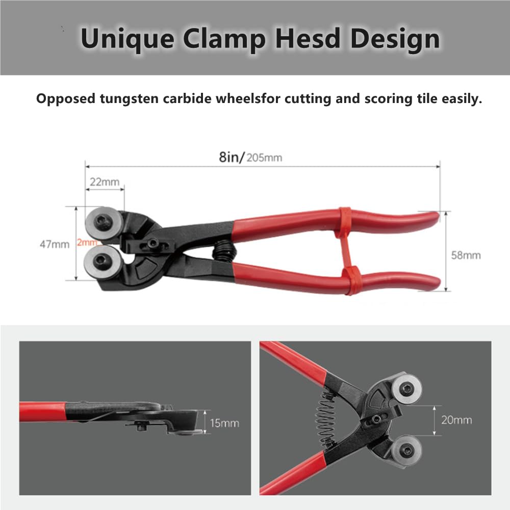 Tile Nipper & Cutter - 8 Inch Glass Mosaic Tool -3 Tile Nipper & Cutter - 8 Inch Glass Mosaic Tool -3