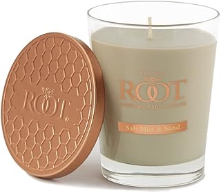Scented Candles Honeycomb Beeswax Blend Premium Handcrafted Candle, Large Veriglass, Salt Mist & Sand