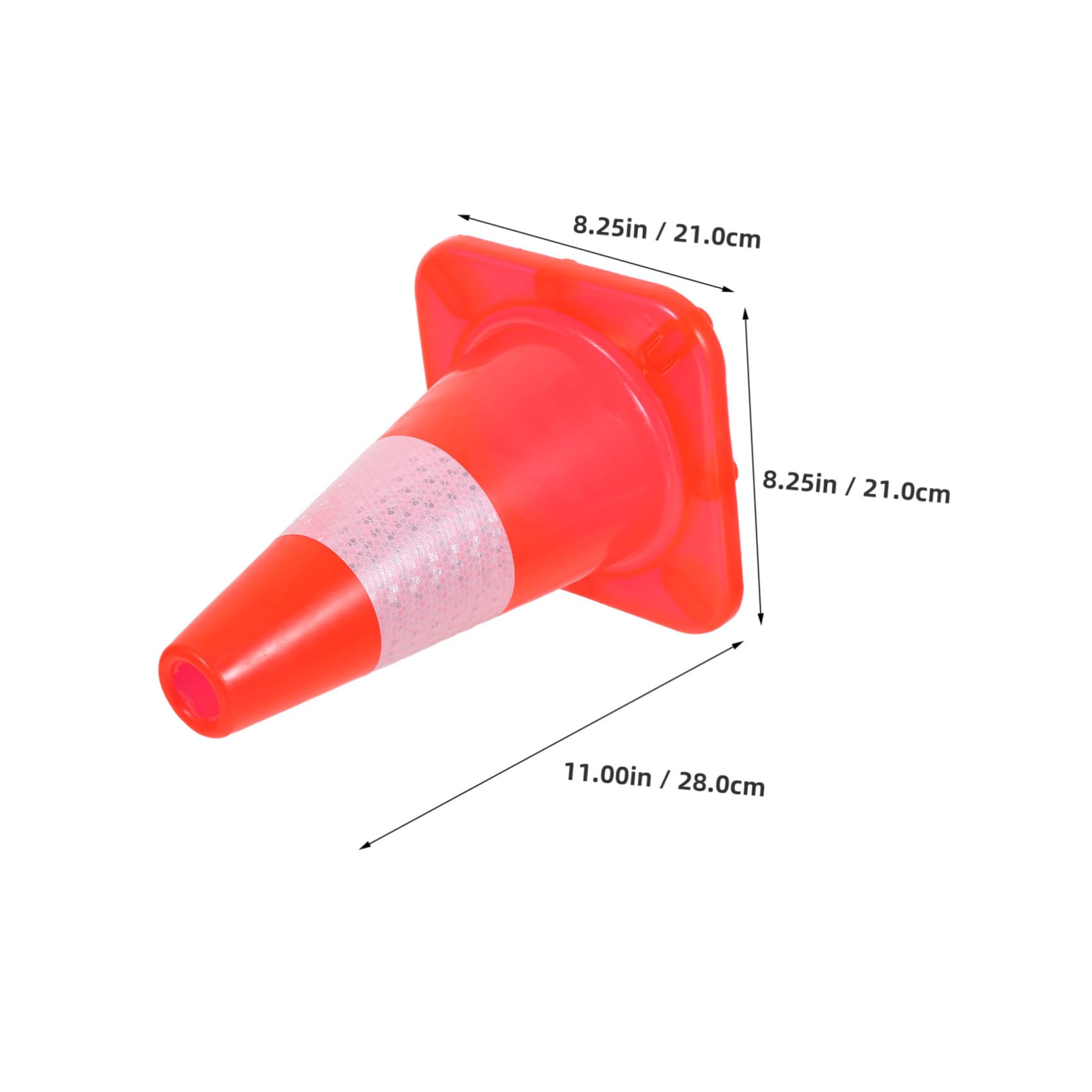 ABOOFAN 3 Pièces Cône de Sécurité Orange en Plastique Résistant aux Intempéries avec Haute Visibilité pour Piétons et Véhicules en Situation d'urgence en Parking