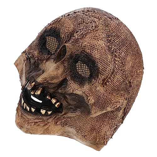 Masque Halloween Épouvantail Latex avec Effet Terrifiant Haute Fidélité pour Costume Horreur