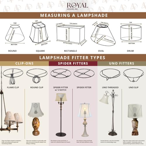 Royal Designs Wide Pleat Empire Designer Lamp Shade, Eggshell, 9 x 16 x 10.5 by Royal Designs, Inc. - Image 3