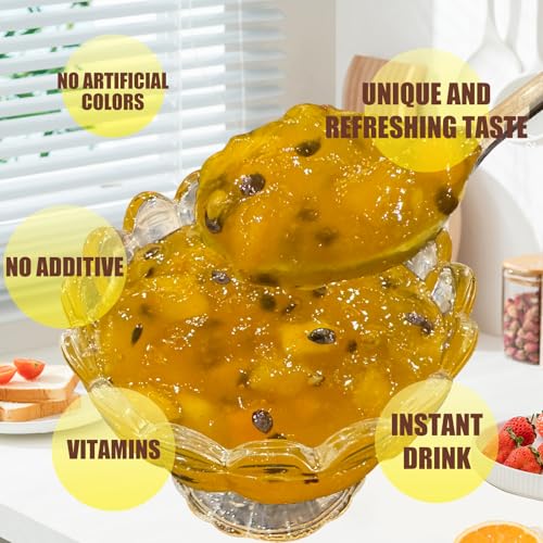 Apexy Korean Honey Passionfruit Mango Tea Made with Real Fruit, No Artificial Colors – Tropical Drink Base, Dessert Topping, Smoothies, Cocktails, Yogurt Made in KOREA 35.27oz (1kg). (Passion Fruit Mango) - Thumbnail 4