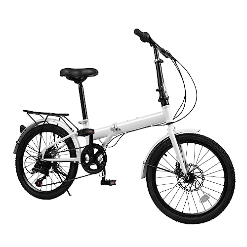 7 Speed Folding Bike, 20-Inch Foldable Bike Height