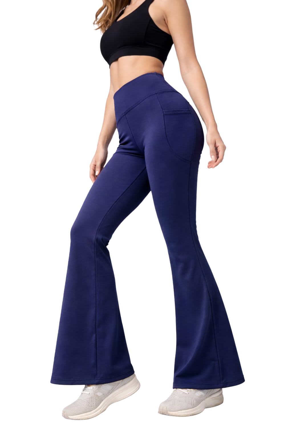 Women's High Waist Bell Bottom Stretch Fit Yoga Pants, Track Pants Stretchable Gym Legging Tights, Joggers for Womens-picture-17