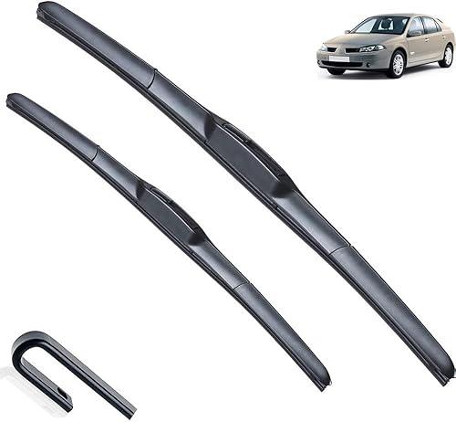 Limpiaparabrisas híbrido delantero compatible con Renault Laguna 2 2001-2007 parabrisas parabrisas ventana coche lluvia cepillos 24 + 20 pulgadas