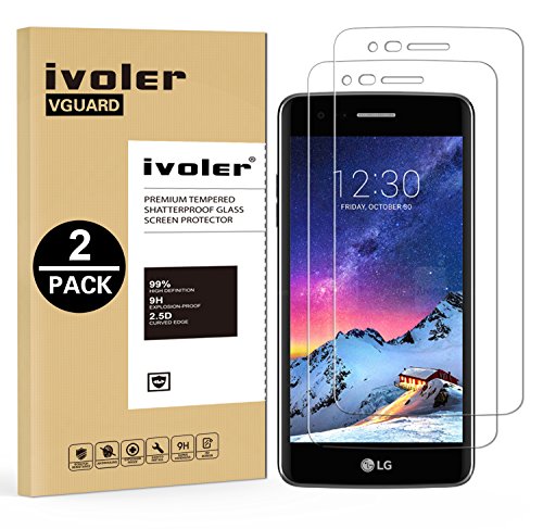 ivoler [2 Unidades] Protector de Pantalla para LG K4 2017 / LG K8 2017, Cristal Vidrio Templado Premium