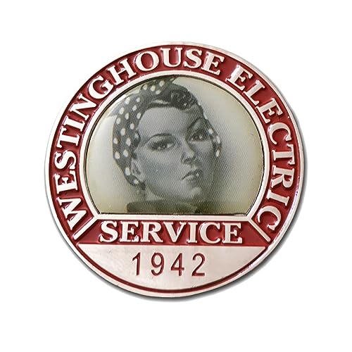 Image of Rosie the Riveter Collar Pin, Authentic Style We Can Do It! Employment Pin, Historically Accurate WW2-Style Enamel Collar Pin, Includes Gift Box