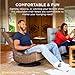 Best Choice Products Reclining Folding Floor Gaming Chair for Home, Office, Lounging, Reading w/ 360-Degree Swivel, 4 Adjustable Positions, Tufted Cushions - Dark Blue