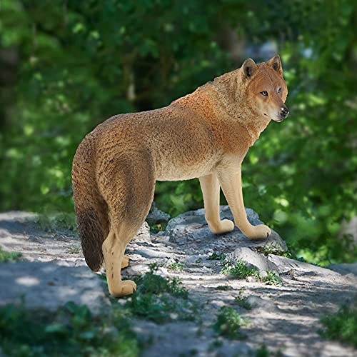 Modèle animal loup en plastique solide simulation faune de collection