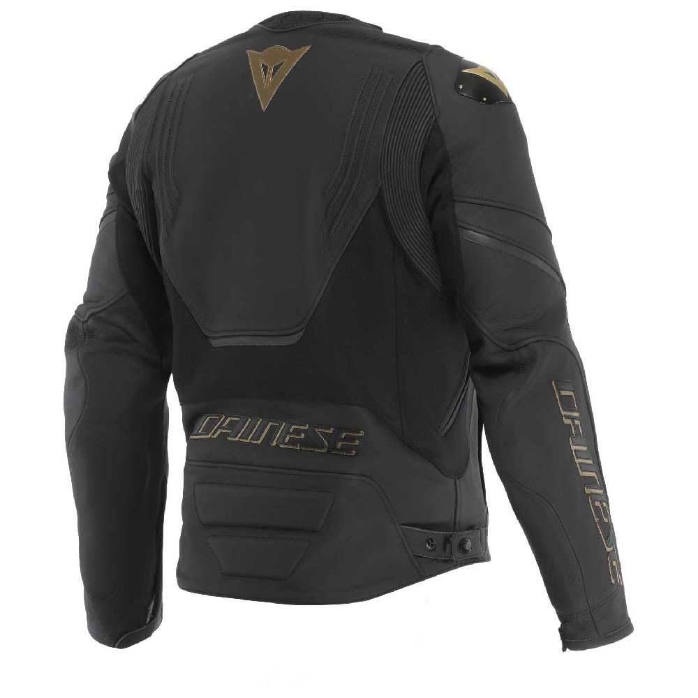 Dainese Racing 5 Skórzana kurtka motocyklowa, czarny/złoty, 52