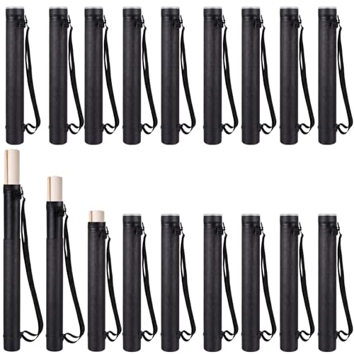 Image of Henoyso 18 Pcs Extendable Poster Tubes Bulk with Strap Blueprint Holder & Carrying Case for Maps, Documents, Artworks, Banners (L)