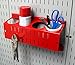 Wall Control Pegboard Spray Can Holder Bracket and Aerosol Can Organizer Pegboard and Slotted Tool Board - Red