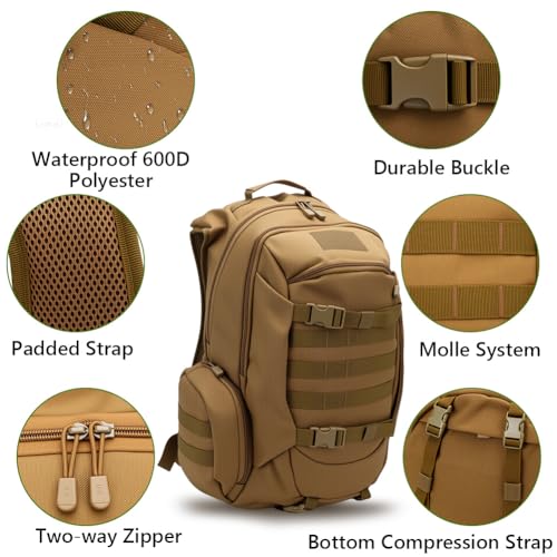 Mochila deportiva ligera para senderismo y camping miniatura 6