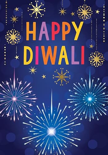 Diwali Card, Happy Diwali Fireworks - 7 x 5 inches - Regal Publishing