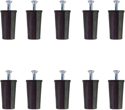 Tappi d'arresto per Tapparella 40mm - Paracolpi per Tapparella Made in Italy - Fermi per Tapparelle Avvolgibili e Tende a Rullo - Blocca Tapparelle Antifurto - Compreso di Vite (Marrone, 10 Pezzi)