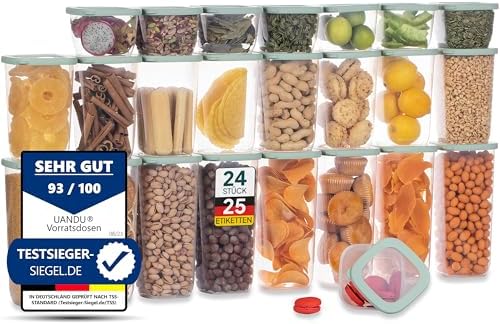 SUSTANIA Frischhaltedosen 4er Set 2,5L - Luftdicht & Stapelbar