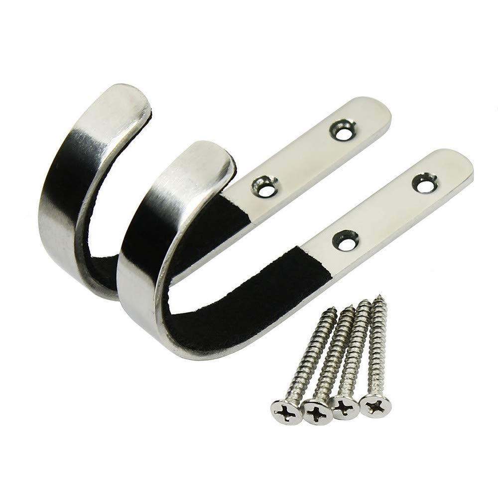 ACEXIER 1 Paio di Supporti Imbottiti per Montaggio a Parete per Pistola, Gancio a J per Fucile da Caccia, Ganci per impieghi gravosi, Set di Supporti rigidi in Acciaio Inossidabile AntiGraffio