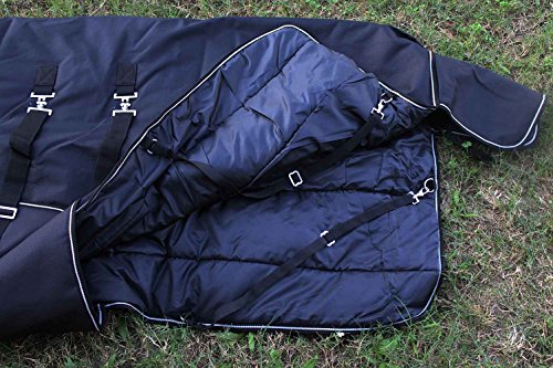 Image of Challenger 1200D Horse Turnout Waterproof Heavy-Weight Winter Blanket Black 551G