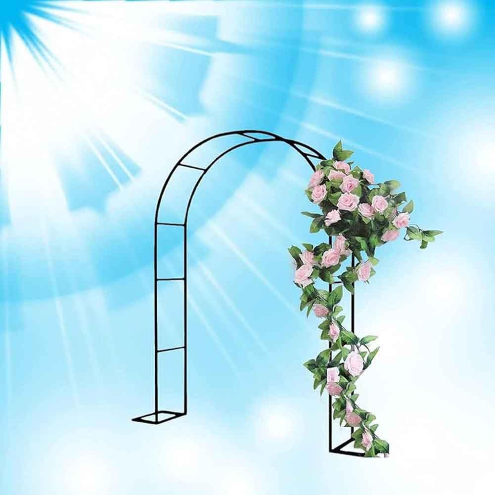 Arche de jardin en métal blanc avec grand treillis modulaire de 3.5m pour plantes grimpantes