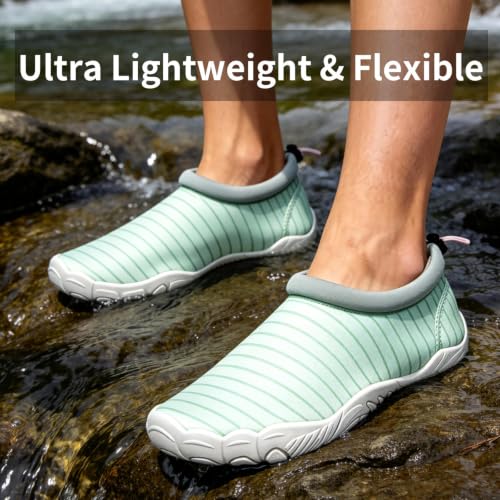Image of Mishansha Water Shoes Women Wide Toe Quick Dry Aqua Shoes | Adult Swim Shoes Anti-slip Five Finger Barefoot Shoes For Beach Hiking Yoga Reefing Surfing River