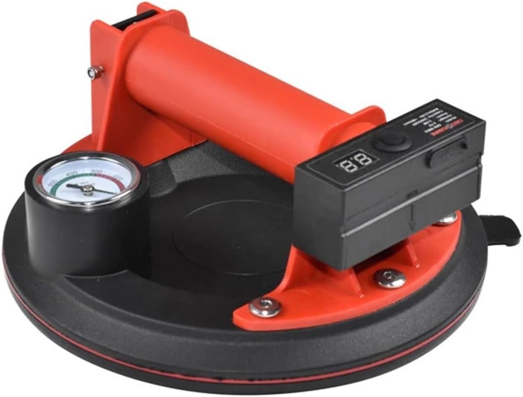 Reliable Hold Electric Vacuum Suction Cup Type-C Charging 200KG Load Capacity Heavy-Duty Moving Lifter for Glass Granite Tile Lifting Tool for Reliable Hold(Red 1200 Carton Pack)