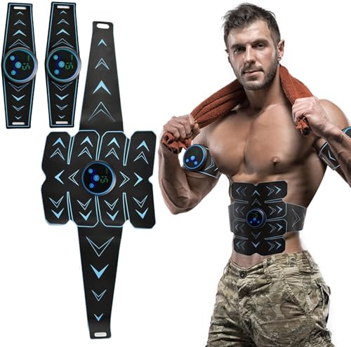 Fitness Belt, Abs Stimulator Muscle Toner, Ab Machine Trainer for All Body, Fitness Strength Training Workout Equipment for Men and Women