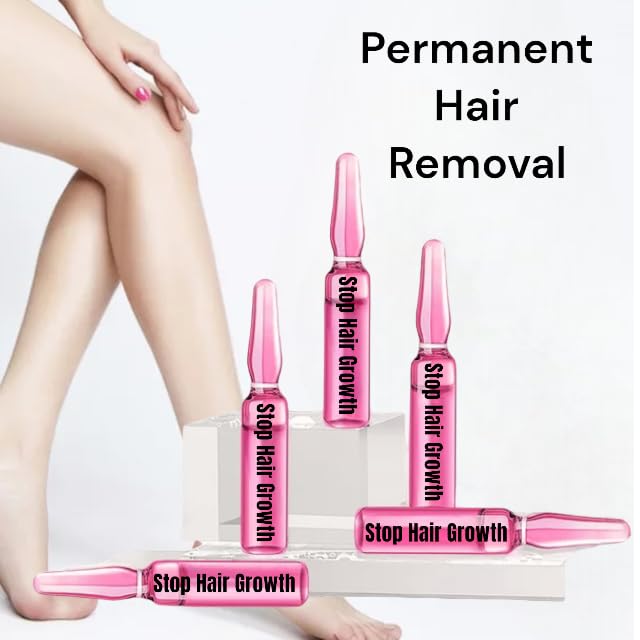 Image of ZeroPathy Unisex 90 Days Hair Stop Treatment Ampoule 2ml x 10 | Natural Herbal Serum for Intimate, Lip, Chin & Underarm Hair | Safe After Threading or Shaving | Organic Ayurveda Formula**