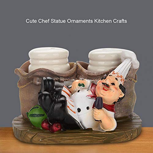 VIFER Chef Statue Salt Pepper Bottle Chef Figurine Resin Chef Ornaments for Kitchen Home Decor Restaurant, Bakery - Image 2