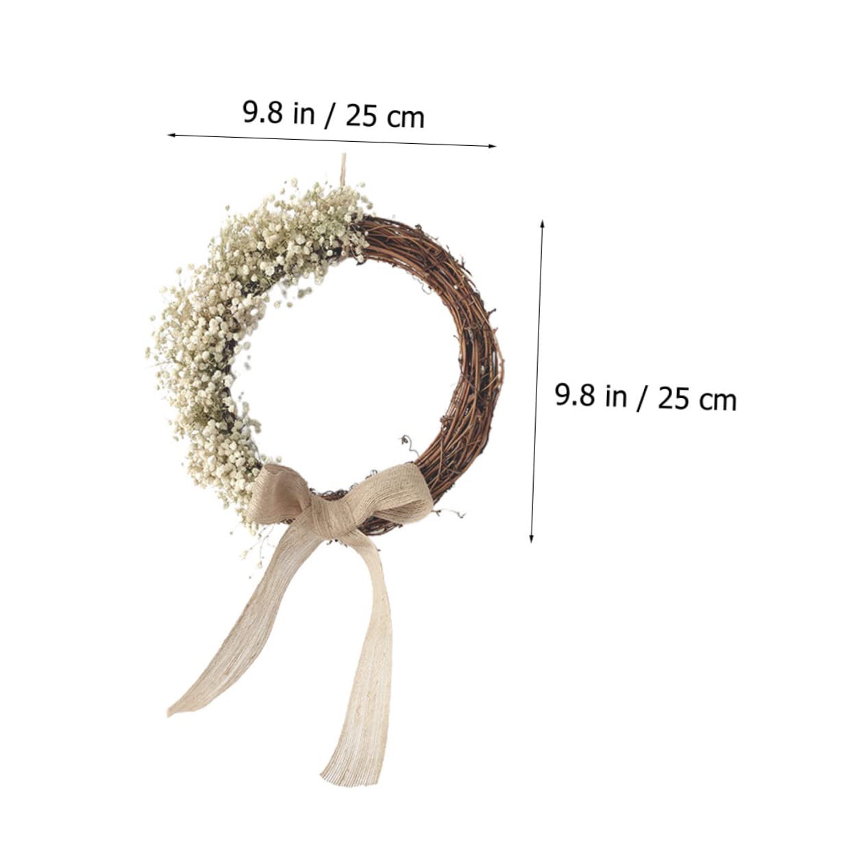 TOPBATHY 3 STK Atem Girlande des Babys Dekoriert Künstlicher Hängender Kranz Aus Rattan Hochzeitsgirlande Kranz Künstlicher Trockenblumenkranz Hochzeit Blumenanhänger Tür Getrocknete Blumen