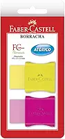 Borracha com Cinta Plástica, Faber-Castell, FC Max Fluorescente, SM/107024F, Cores Sortidas Neon, cartela