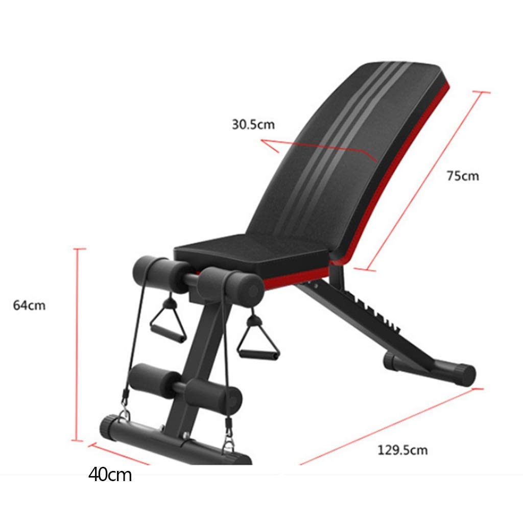 Banco Multifuncional para Abdominales Banco de Mancuernas, Equipo Fitness for el hogar, Tabla Abdominal Plegable multifunción, supina Comercial, Inclinada Ajustable