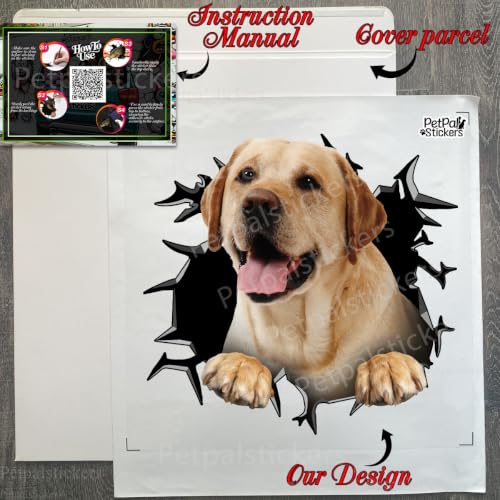 Image of Vinyl Dog Car Decals for Women - Stickers and Gift for Dog Lovers (Lab Stickers)