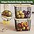 Wire Storage Basket for Kitchen Pantry: GGIU Stackable Kitchen Counter Organizers - Wire Organizing Bin for Produce Vegetable Potato and Onion Black